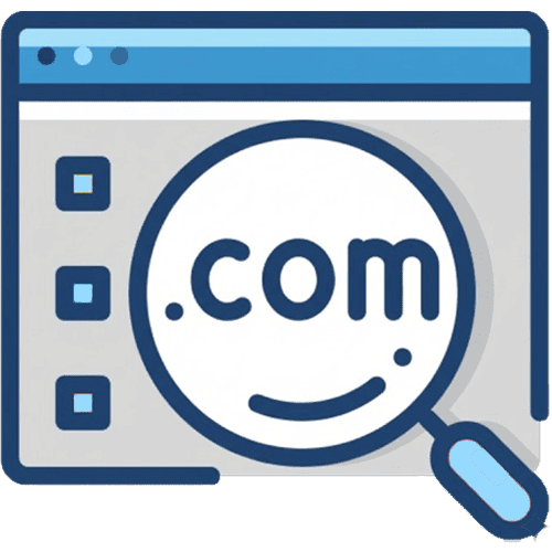 Ícono de dominio .com * de páginas web